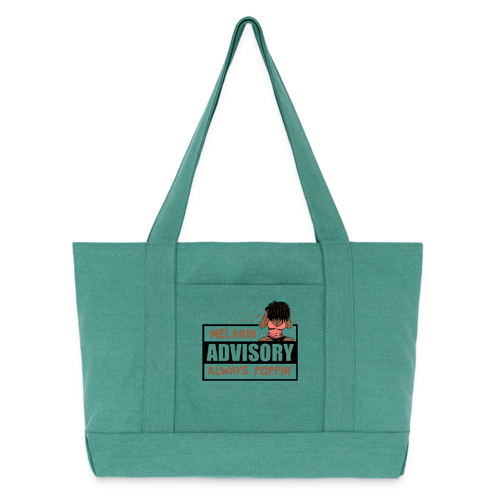 Cotton Pigment Dyed Tote Bag - mermaid green