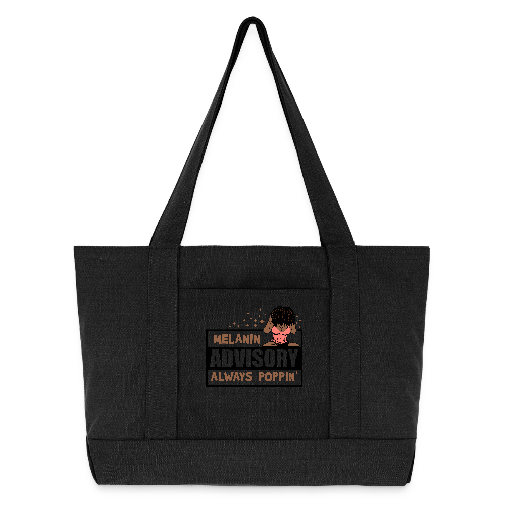 Cotton Pigment Dyed Tote Bag - washed black