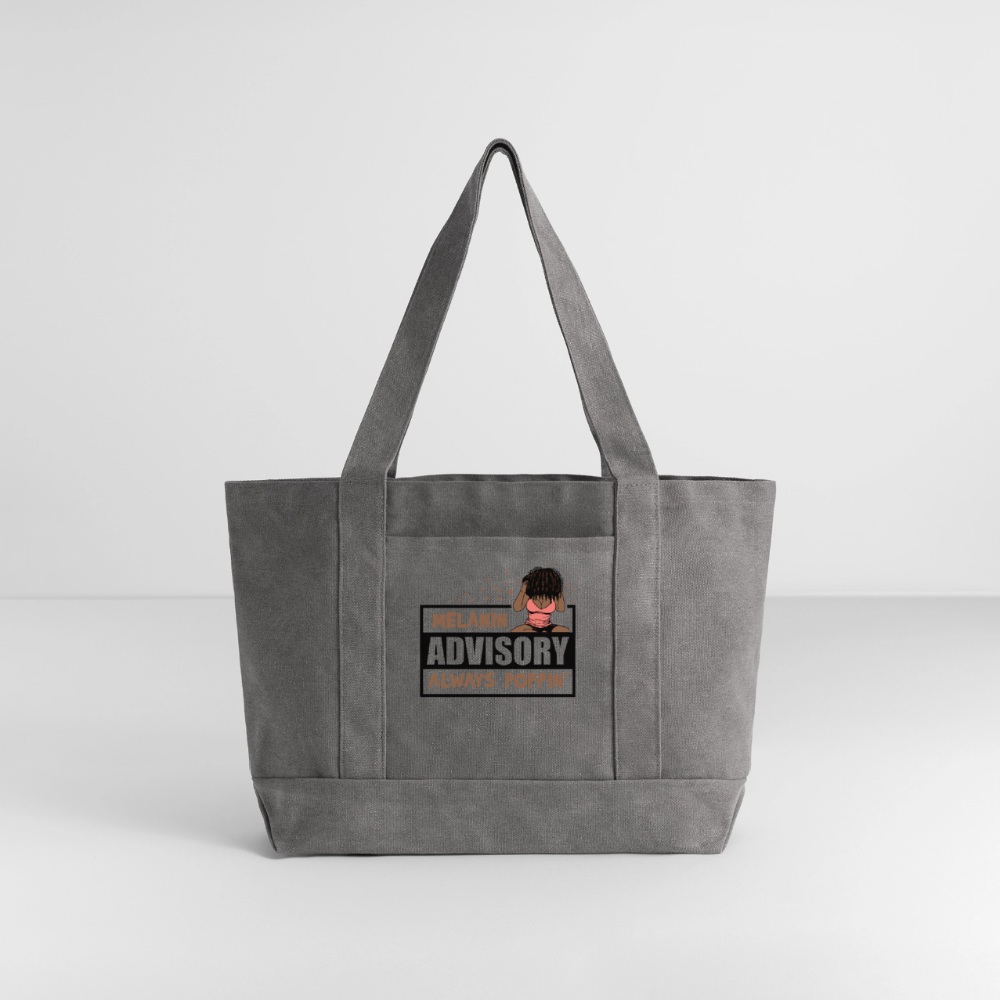 Cotton Pigment Dyed Tote Bag - charcoal grey