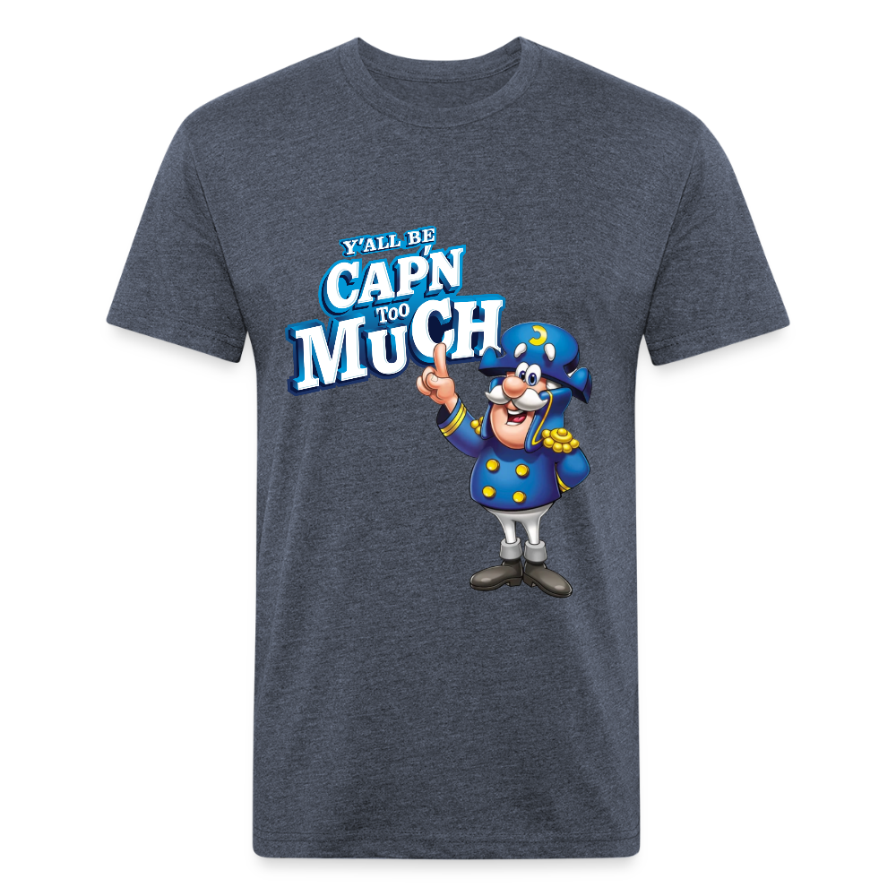 Fitted Cotton/Poly T-Shirt by Next Level - heather navy