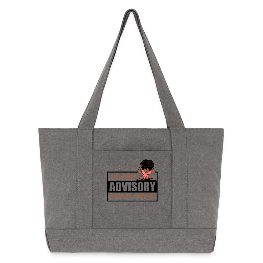 Cotton Pigment Dyed Tote Bag - charcoal grey